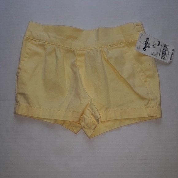 EST 1895 Oshkosh Bgosh Size 18 Months Baby Girls Yellow Shorts NWT MSRP $24 - Picture 5 of 6